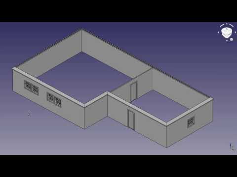 FreeCAD - Arch Workbench - Getting a Result, Simple House