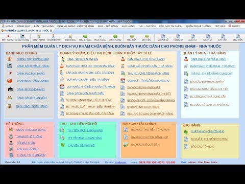 PHẦN MỀM QUẢN LÝ PHÒNG KHÁM, NHÀ THUỐC (Ver 3.8)