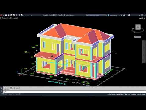 Vẽ AutoCAD 3D Ngôi Nhà - Bài 4: Vẽ mái nhà trong CAD 3D cực nhanh