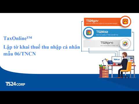 TaxOnline - Lập tờ khai thuế thu nhập cá nhân mẫu 06/TNCN