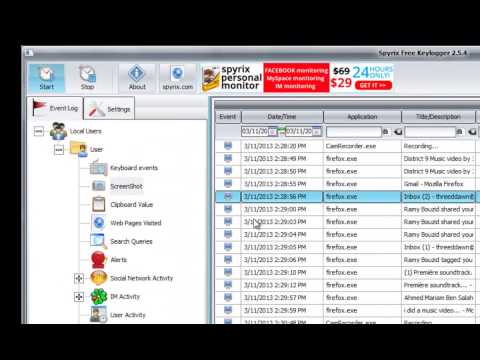 Spyrix Free Keylogger - main functions