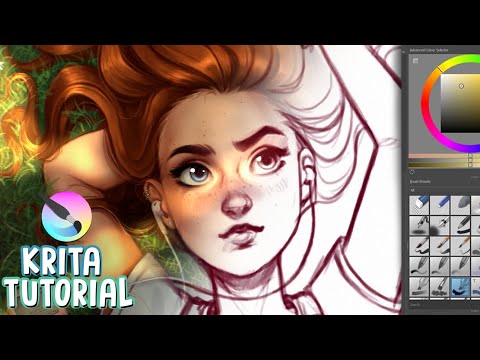HOW TO PAINT IN KRITA ?✨ (Digital Art Tutorial 2020)