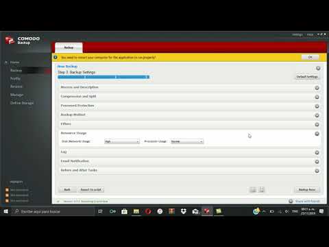 COMO UTILIZAR LA APLICACION COMODO BACKUP