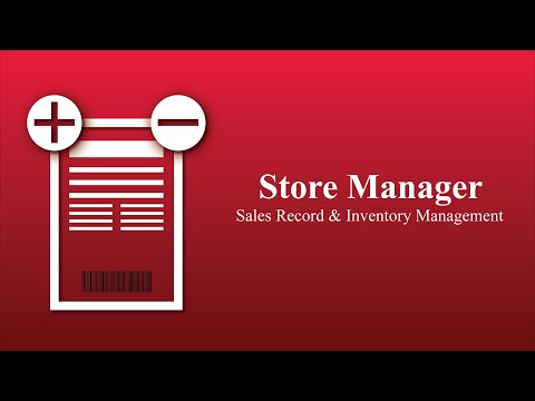 Store Manager app to manage inventory and track sales in one place