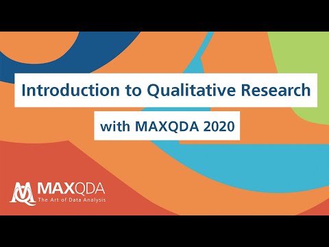 Webinar: Introduction to Qualitative Research with MAXQDA 2020