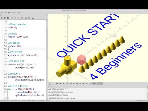 OpenSCAD Tutorial - Beginners Quickstart