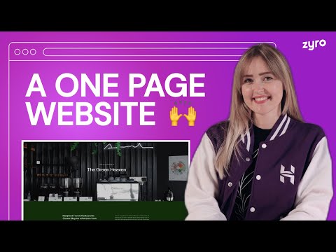 Create a One Page Website in Less Than 10 Minutes! | Easy & Simple