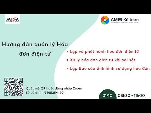 | Hướng dẫn AMIS | Hướng dẫn quản lý Hóa đơn điện tử trên phần mềm - Sáng 21/10/2021