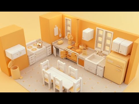 Cinema 4D - 01 - Vẽ nhà bếp