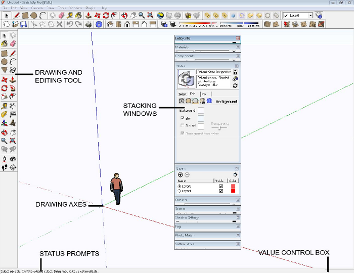 GIAO DIỆN SKETCHUP