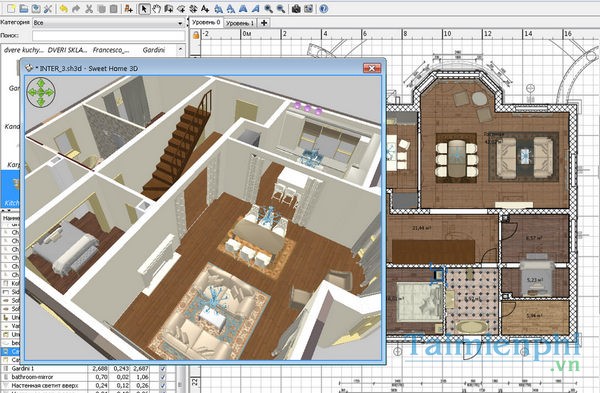 Sweet Home 3D là phần mềm thiết kế nội thất tuyệt vời, giúp bạn dễ dàng tạo ra căn nhà mơ ước của mình. Với giao diện đơn giản và thân thiện, chỉ cần vài cú click chuột bạn có thể tạo ra từng chi tiết phòng ngủ, phòng khách, phòng bếp với chất lượng cao và hoàn thiện tối ưu. Nếu muốn trải nghiệm thực tế hơn về phần mềm này, hãy xem ngay hình ảnh liên quan đến Sweet Home 3D.