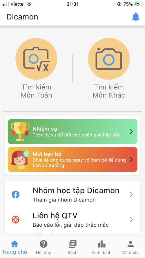 App học tốt các môn miễn phí trên điện thoại