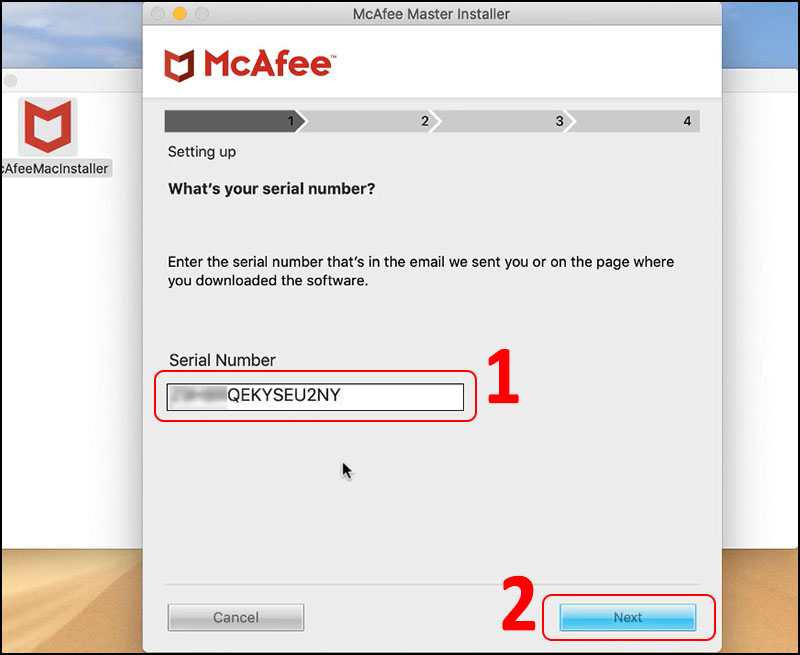Nhập Serial Number Nhập Serial Number