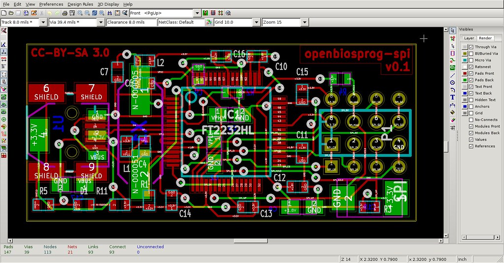 Openbiosprog-spi PCB Kicad 0.1 | openbiosprog-spi PCB in Kic… | Flickr