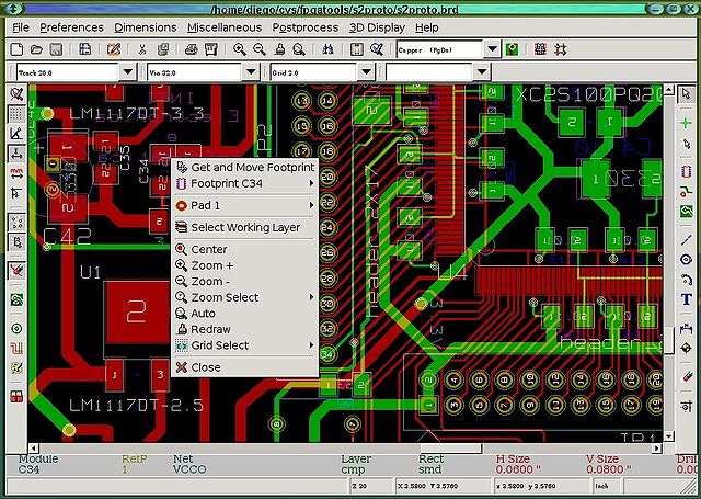 File:Kicad Pcbnew screenshot.jpg - Wikimedia Commons