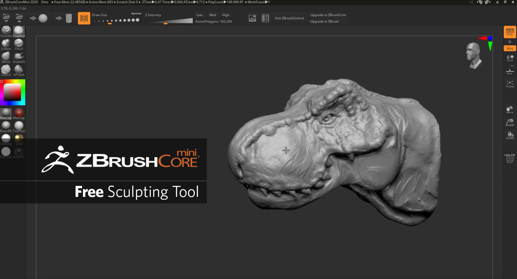 ZBrushCoreMini Free Sculpting Tool - 3DArt