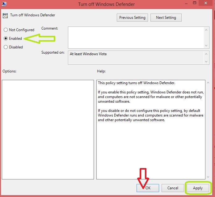 tắt windows defender