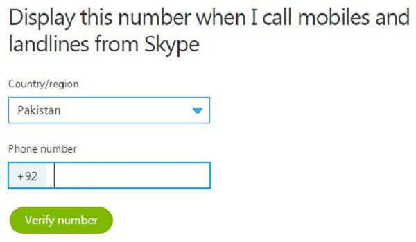 Thiết lập ID cho cuộc gọi từ tài khoản Skype của bạn