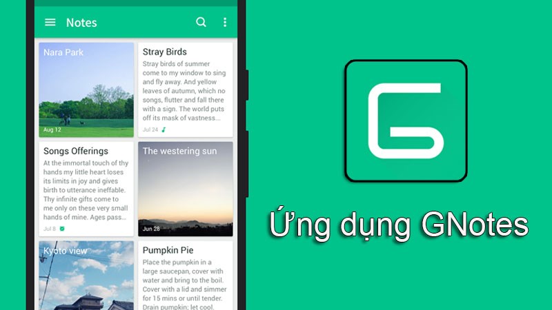 Tải GNotes - Công cụ ghi chú tiện lợi trên Android, iOS, website