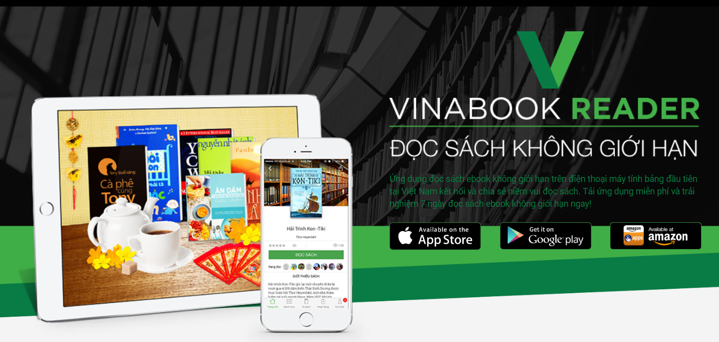 App đọc sách Vinabook Reader