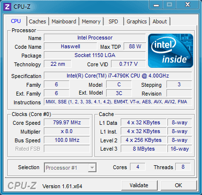 CPU-Z: Phần mềm đo công suất tiêu thụ của máy tính