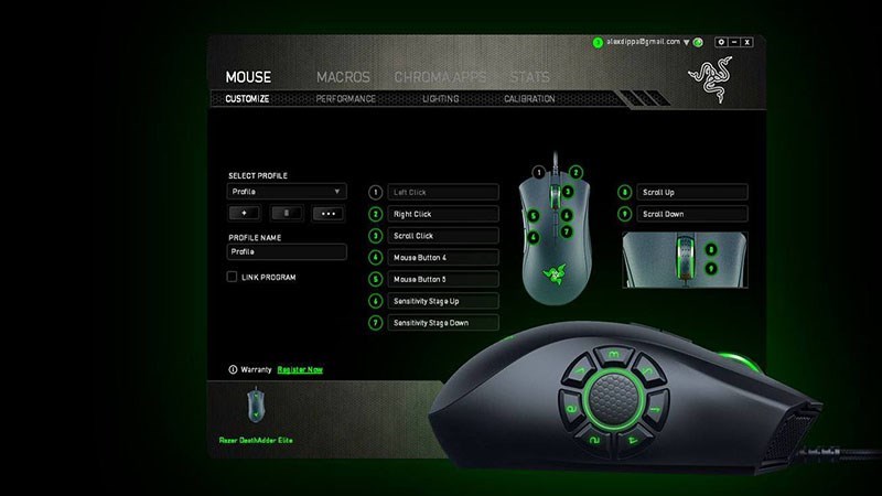 Kết nối và điều khiển các thiết bị Razer hỗ trợ: Chuột, bàn phím, tai nghe