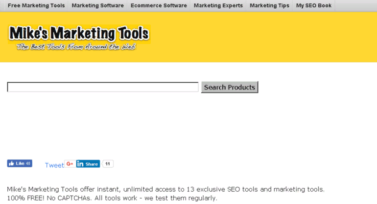 Công cụ Mike's Marketing Tools - ezwebsitemonitoring