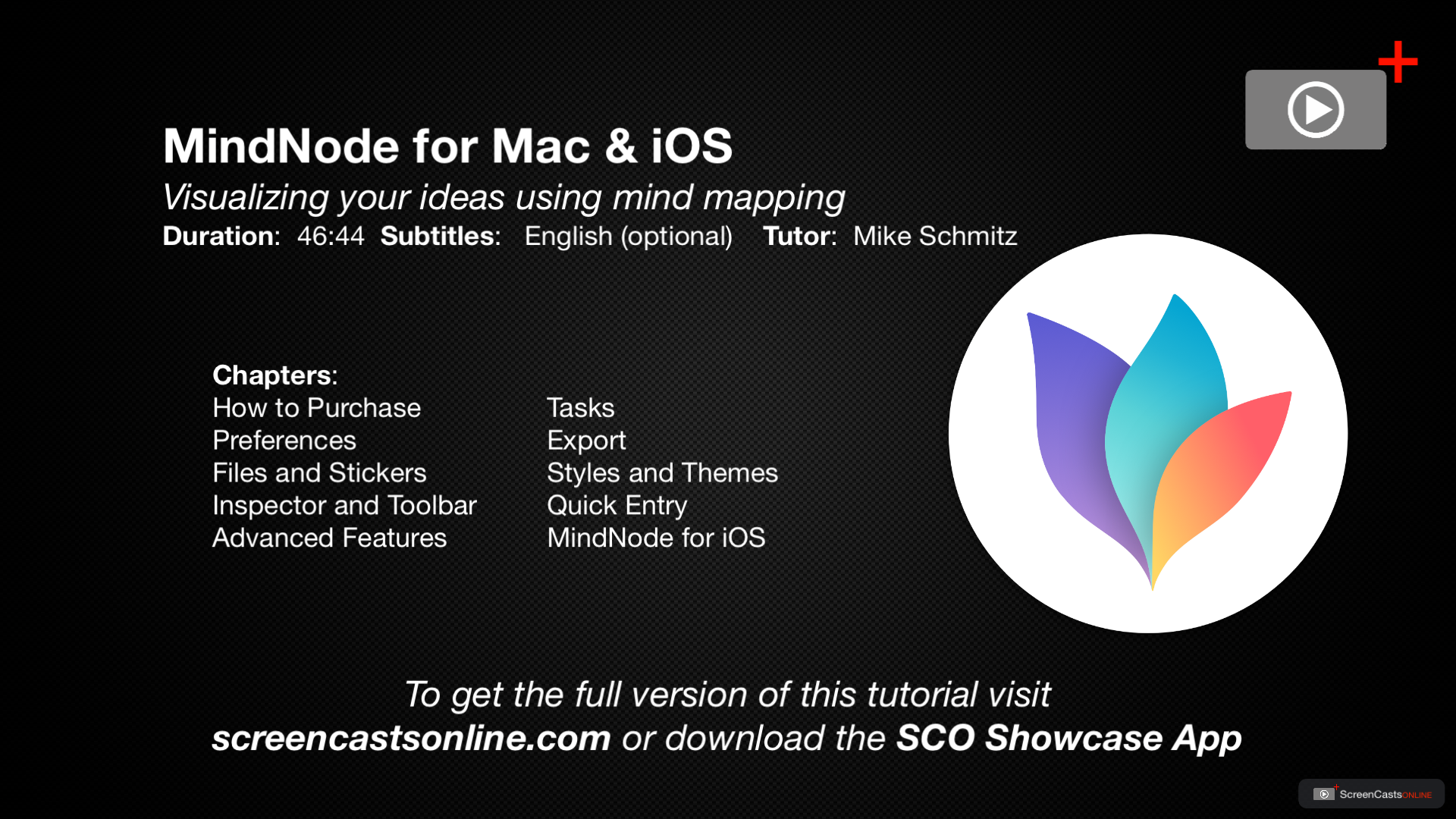 Free Video Tutorial: MindNode for Mac &amp; iOS - Apple Mac, iPad &amp; iPhone Tutorials from ScreenCastsOnline