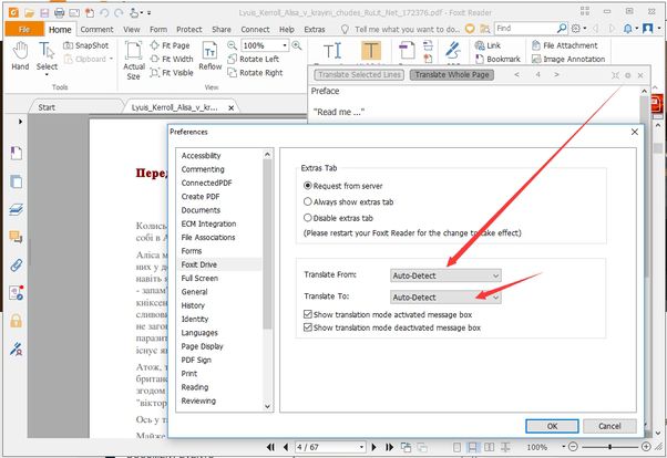 Method to Translate PDF with Foxit Reader Translate in