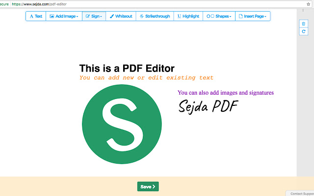 Sejda PDF Editor