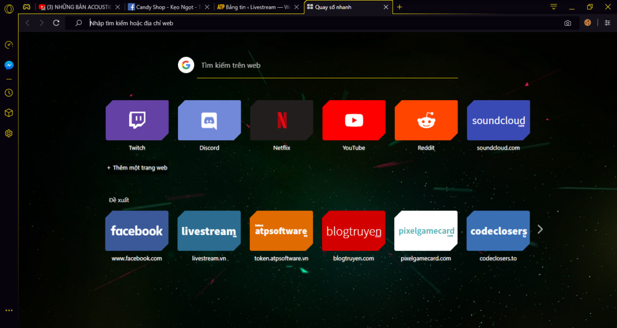 Opera GX : Trình duyệt siêu đẳng dành riêng cho giới game thủ ! - Livestream